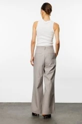 Stone Pleated Palazzo Trousers - 6