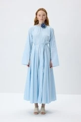 Soft Blue Fit-and-Flare Dress - 2