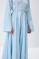 Soft Blue Fit-and-Flare Dress - 6