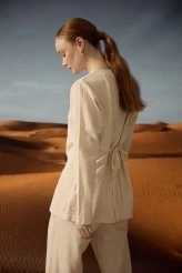 Natural Shirt with Adjustable Waist - 8
