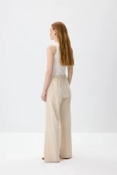 Natural Textured Pintuck Trousers - 6