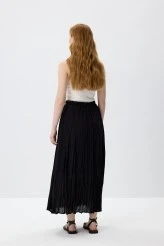 Black Crushed Voile Skirt - 6