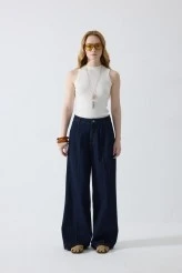 Palazzo Kesim Denim Pantolon - 2