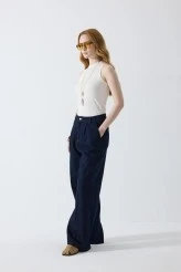Palazzo Kesim Denim Pantolon - 4