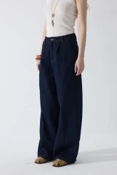 Palazzo Kesim Denim Pantolon - 6