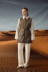 Vizon Gabardin Cepli Kemerli Yelek - 1