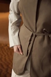 Vizon Gabardin Cepli Kemerli Yelek - 5