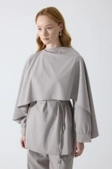 Stone Drape Neck Design Blouse - 3