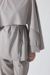 Stone Drape Neck Design Blouse - 4
