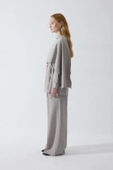 Stone Drape Neck Design Blouse - 6