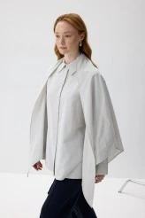 Stone Shirt with Removable Scarf - 1