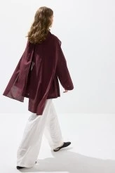 Bordo Seyyar Şallı Vual Tunik - 9