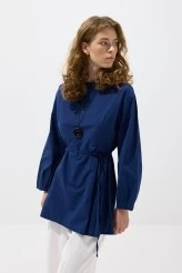 Navy Pleated Basic Tunic - 7