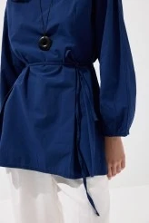 Navy Pleated Basic Tunic - 3