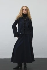 Front Tie-Up Denim Jacket - 3