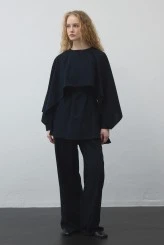 Navy Blue Cape Tunic - 5
