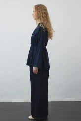 Lacivert Yırtmaçlı Oversize Sweatshirt - 5