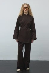 Acı Kahve Volanlı Gabardin Tunik - 3