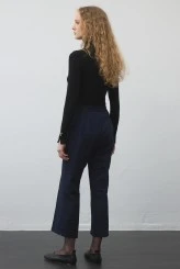 Navy Blue High Rise Flare Pant - 7