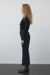 Navy Blue High Rise Flare Pant - 6