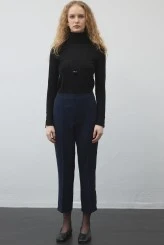 Navy Blue High Rise Flare Pant - 1