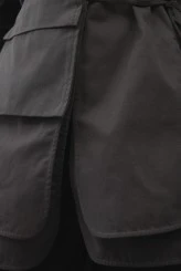 Khaki Gabardine Pocketed Belted Vest - 6