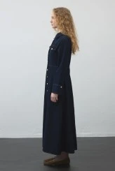 Denim Dress with Stitch Detailing - 6