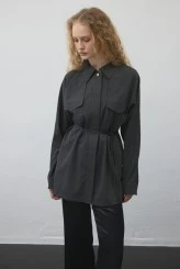 Charcoal Oversized Shirt - 1