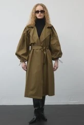 Haki Limited Balon Kol Trençkot - 2