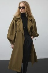 Haki Limited Balon Kol Trençkot - 5