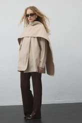 Bej Atkılı Kaşe Ceket - 2