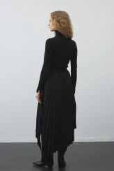 Pleated Asymmetrical Skirt - 9