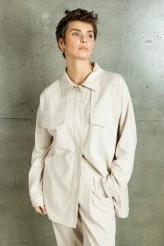 Beige Oversized Shirt - 7