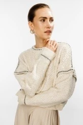 Beige Soft Knit Sweater - 1