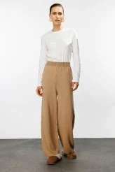 Camel Knit Pants - 1