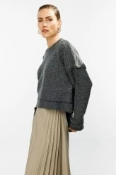 Charcoal Soft Knit Sweater - 5