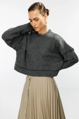 Charcoal Soft Knit Sweater - 2