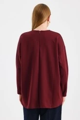 Maroon Sweatshirt with Stitch Detail on the Sleeves - 6