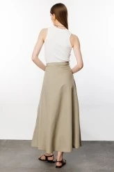 Mink Pleated Detail Skirt - 6