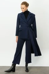 Navy Blue High Rise Flare Pant - 3