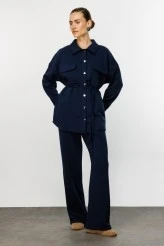 Navy Soft Basic Twinset - 3