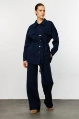 Navy Soft Basic Twinset - 1