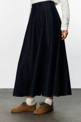 Panelled Denim Skirt - 6