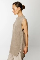 Stone High-Neck Oversized Sweater - 4