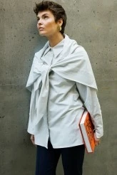 Stone Shirt with Removable Scarf - 1