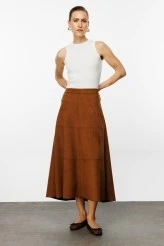 Suede-Look Skirt - 1