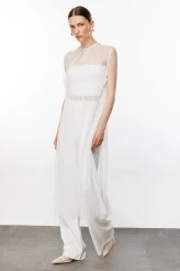 White Tulle Complementary Dress - 1