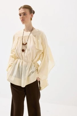 Tereyağ Dökümlü Kol Vual Tunik - KUAD