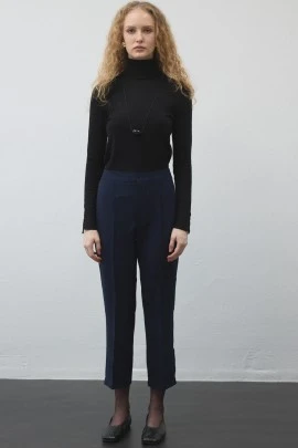 Lacivert Nervürlü Pantolon - KUAD
