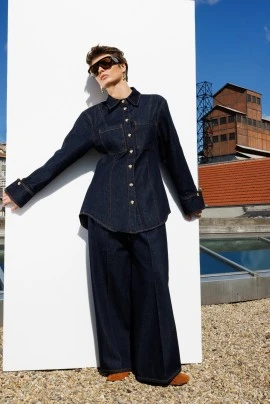 Dikiş Detaylı Denim Ceket - KUAD